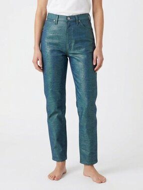 Vintage Wrangler Shiny Blue & Green Textured Jeans